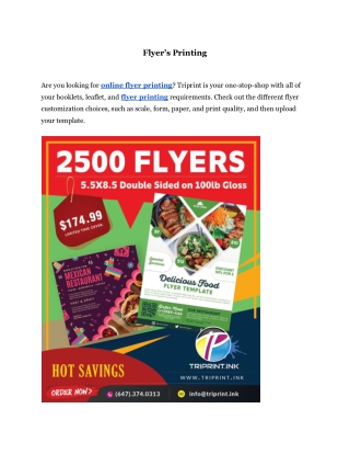 Flyer’s Printing