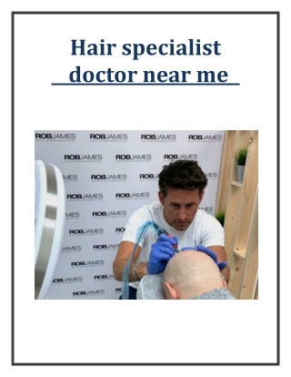 Hair specialist doctor near me