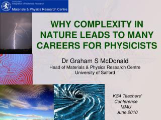 WHY COMPLEXITY IN NATURE LEADS TO MANY CAREERS FOR PHYSICISTS