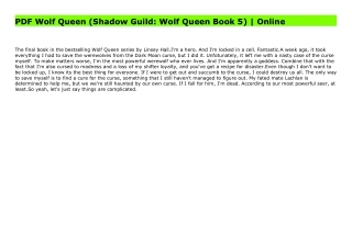 PDF Wolf Queen (Shadow Guild: Wolf Queen Book 5) | Online