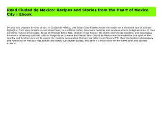 Read Ciudad de Mexico: Recipes and Stories from the Heart of Mexico City | Ebook