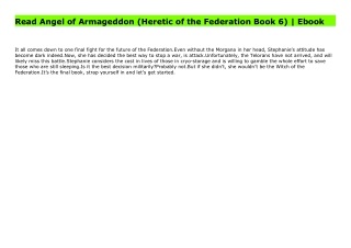 Read Angel of Armageddon (Heretic of the Federation Book 6) | Ebook