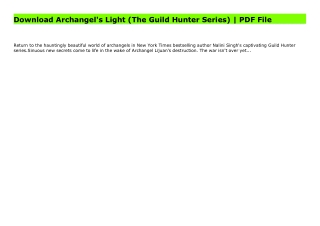 Download Archangel's Light (The Guild Hunter Series) | PDF File