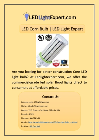 LED Corn Bulb | LED Light Expert