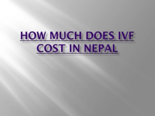 How much does ivf cost in nepal