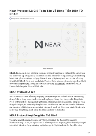 Near Protocol Là Gì? Toàn Tập Về Đồng Tiền Điện Tử NEAR