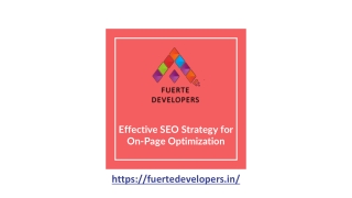 Effective SEO Strategy for On-Page Optimization