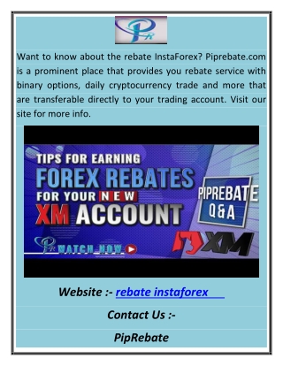 rebate instaforex abhi