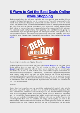 Deals Online