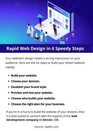 Rapid Web Design in 6 Speedy Steps