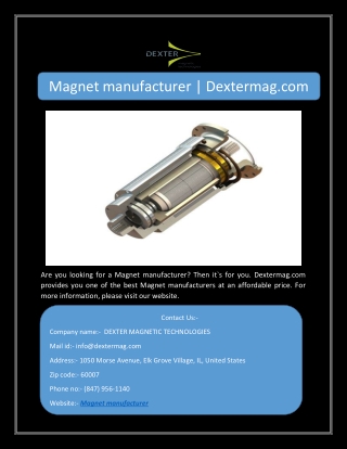 Magnet manufacturer | Dextermag.com