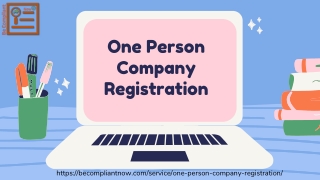 Apply Online For One Person Company Registration at Low Price