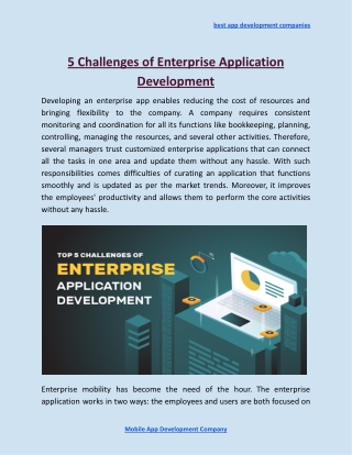 5 Challenges of Enterprise Application Development