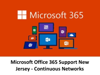 Microsoft Office 365 Support New Jersey - Continuous Networks