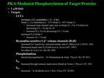 PKA-Mediated Phosphorylation of Target Proteins