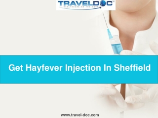 Get Hayfever Injection In Sheffield