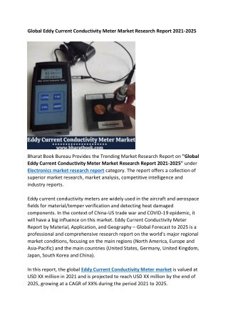 Global Eddy Current Conductivity Meter Market Research Report 2021-2025