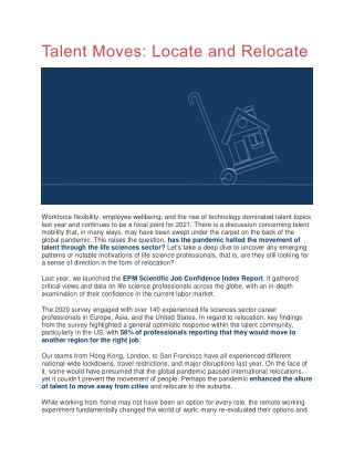 Talent Moves Locate and Relocate EPM Scientific