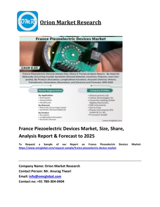 France Piezoelectric Devices Market Growth, Size, Share, Industry Report and For