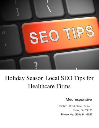 Holiday Season Local SEO Tips for Healthcare Firms