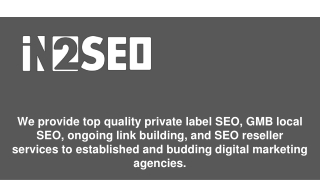 Private Label SEO Services - In2SEO