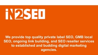 White Label Local SEO - In2SEO