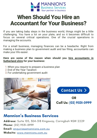 When Should You Hire an Accountant for Your Business