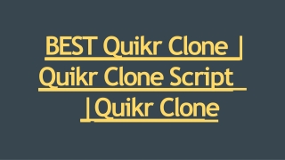 Readymade Quikr Clone Script - DOD IT Solutions