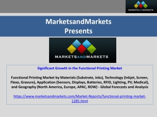 Significant Growth in the Functional Printing Market