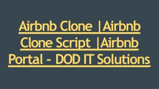 Readymade Airbnb Clone Script - DOD IT Solutions