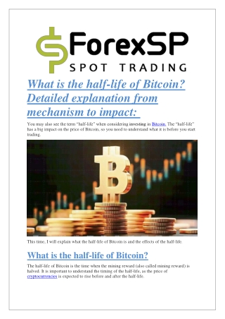 What Is The Half-Life Of Bitcoin? Detailed Explanation From Mechanism To Impact