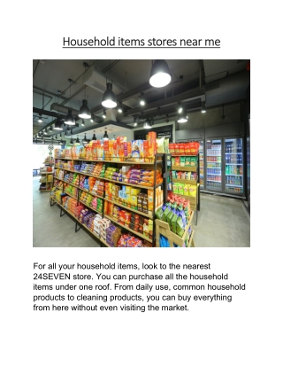 Household items stores near me