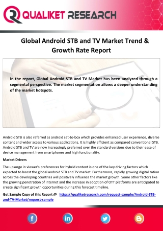 Android STB and TV Market   Assessment, Opportunities, Insight, Trends