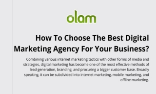 How To Choose The Best Digital Marketing Agency For Your Business?