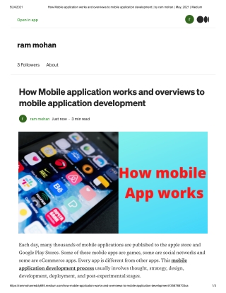 How Mobile application works and overviews to mobile application development