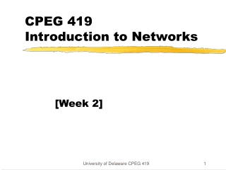 CPEG 419 Introduction to Networks