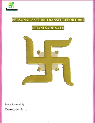 PERSONAL SATURN TRANSIT REPORT 2021 (SHANI SADE SATI)