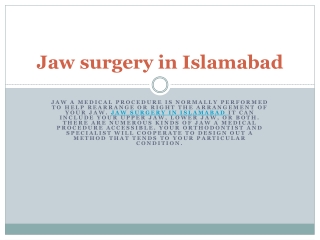 JAW SURGERY