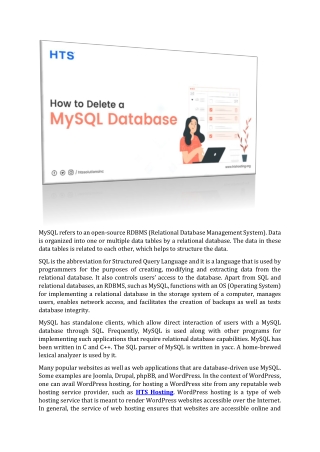 How to Delete a MySQL Database