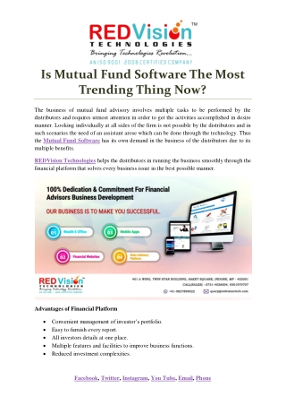 Is Mutual Fund Software The Most Trending Thing Now