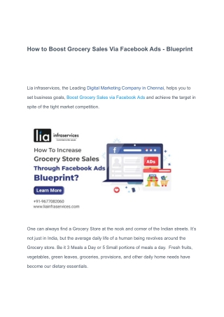 How to Boost Grocery Sales Via Facebook Ads - Blueprint