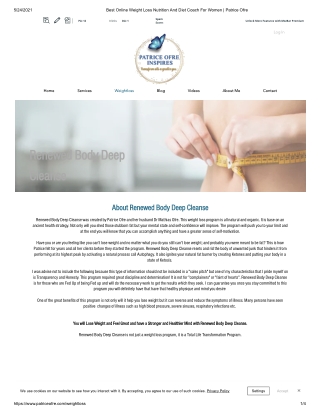 Best Online Weight Loss Nutrition And Diet Coach For Women _ Patrice Ofre