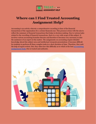 Where can I Find Trusted Accounting Assignment Help