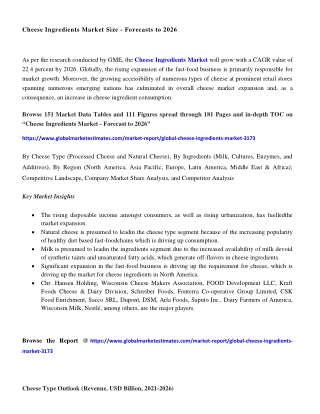 COVID-19 Impact on Global Cheese Ingredients Market