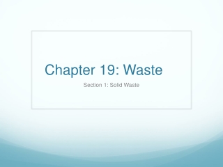 Chapter 19: Waste