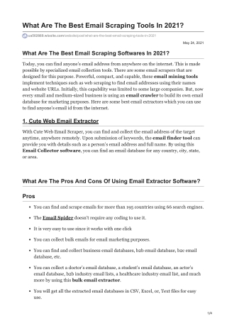 What Are Best Professional Email Scraping Software's In 2021?