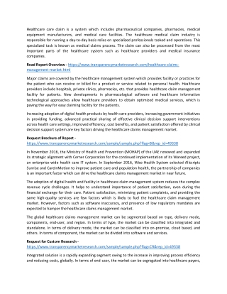 Healthcare Claims Management Market Insight on the Important Factors and Trends