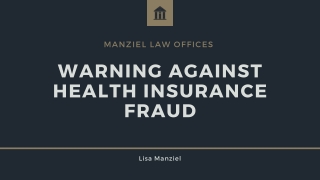 Warning against health insurance fraud