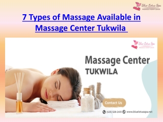 MASSAGE CEENTER TUKWILA WA