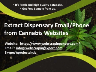 Extract Dispensary Email/Phone from Cannabis Websites